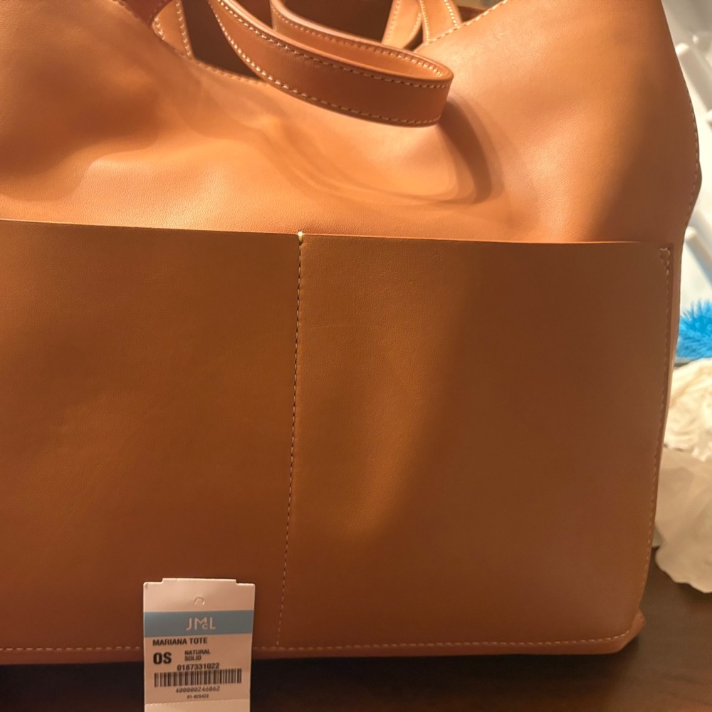 J McLaughlin Mariana Tote in soft saddle/brown soft leather